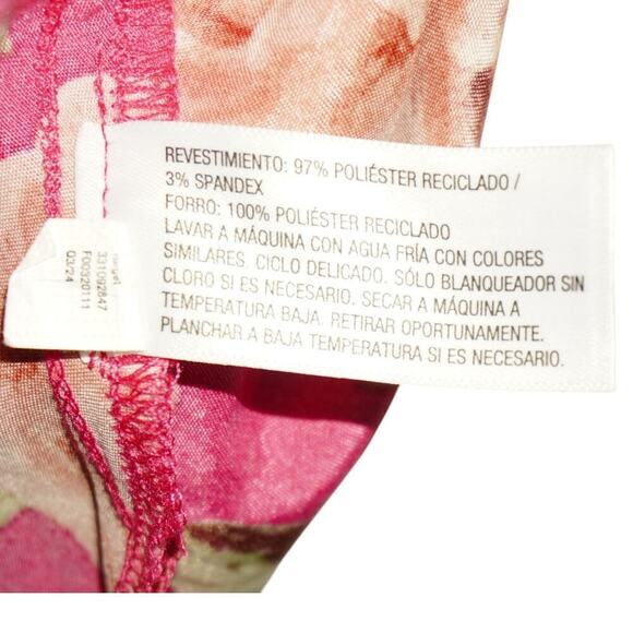 Wild Fable XXL Rose Print Satin Dress Pink Floral Sleeveless - Picture 14 of 14